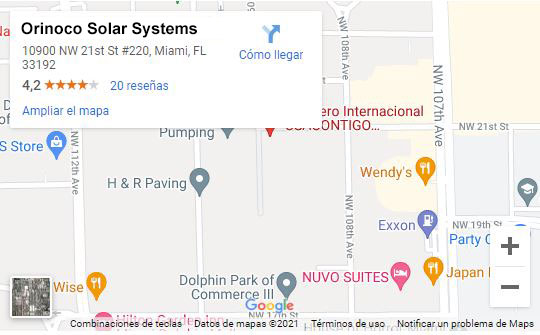 Orinoco Solar Systems Miami office